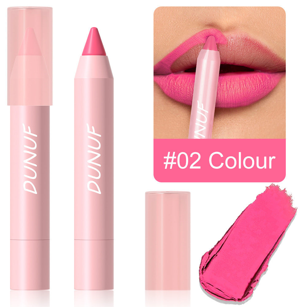 Makeup DUNUF18 Color Matte Lipstick Pen Matte Velvet Lipstick No Stain On Cup